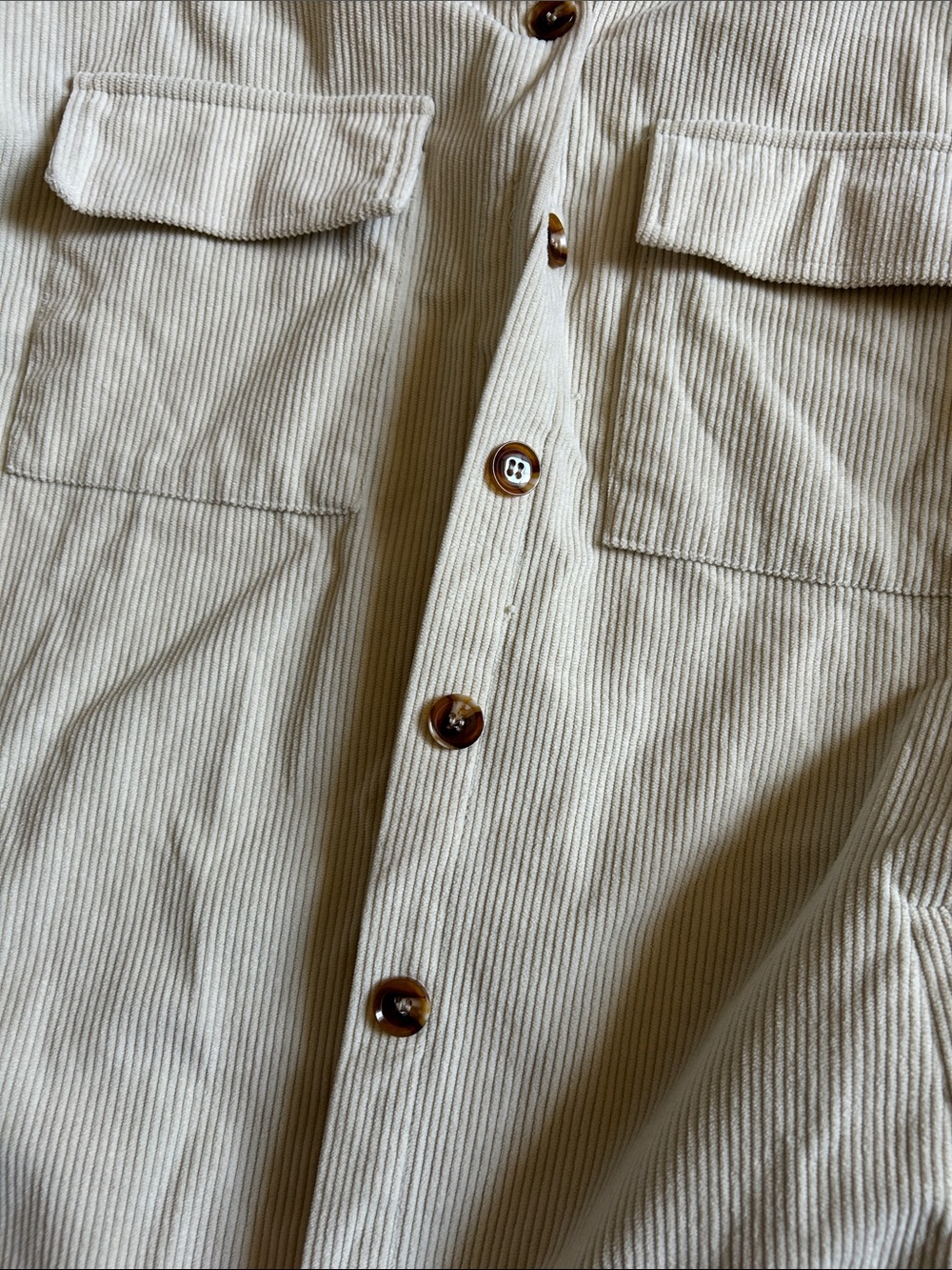 Light Cream Button-Up Jacket - Picture 4 of 5
